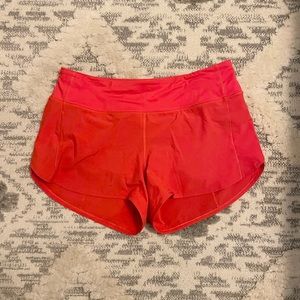 Lululemon Speed up shorts 4 inches